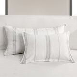 Jayson Gray Stripe Linen Cashmere Duvet Collection by Classic Home at Eve Furniture
