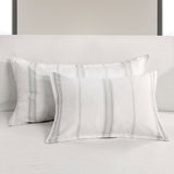 Jayson Gray Stripe Linen Cashmere Duvet Collection by Classic Home at Eve Furniture