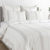 Jayson Gray Stripe Linen Cashmere Duvet Collection by Classic Home at Eve Furniture
