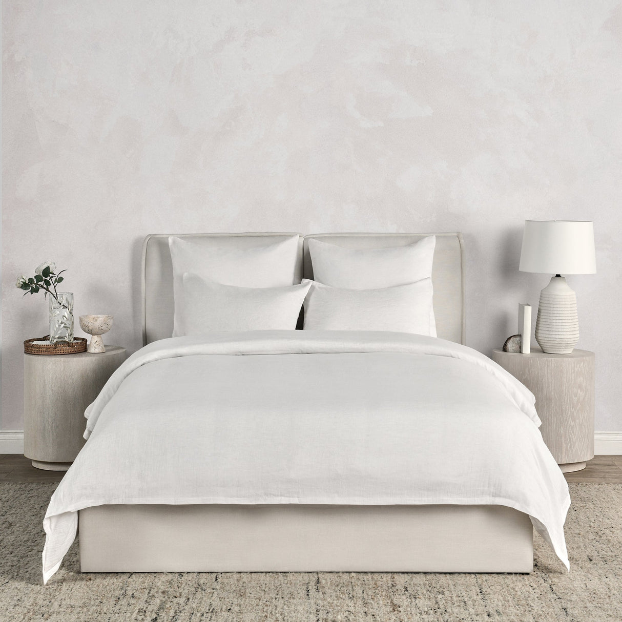 Jayson Quartz White Linen Cashmere Duvet Collection by Classic Home at Eve Furniture