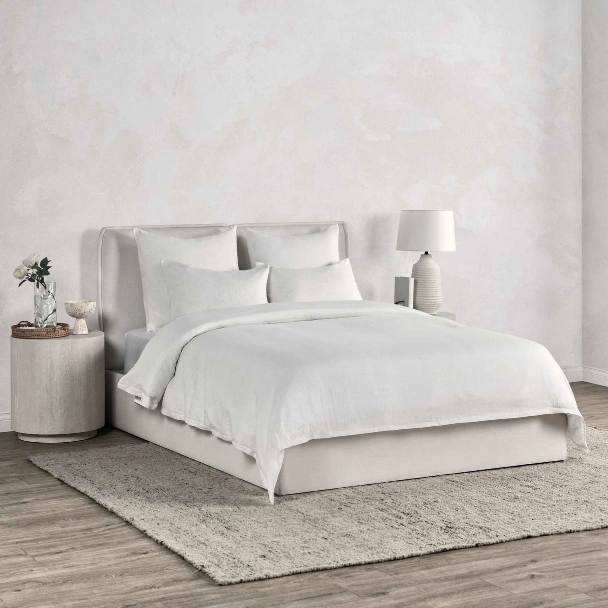 Jayson Quartz White Linen Cashmere Duvet Collection by Classic Home at Eve Furniture