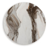 Jazmore Brown/Brass Finish End Table by Ashley at Eve Furniture