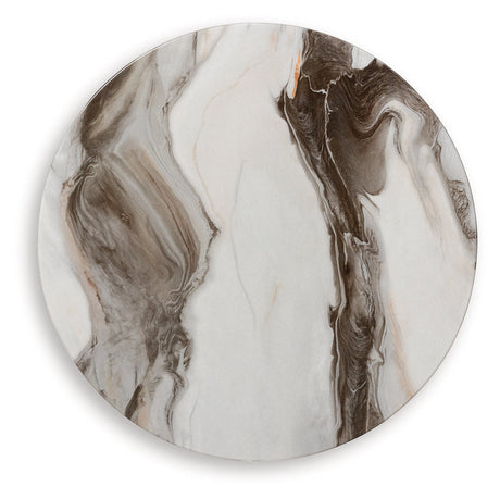 Jazmore Brown/Brass Finish End Table by Ashley at Eve Furniture