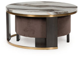 Jazmore Brown/Brass Finish Nesting Coffee Table (Set of 2) by Ashley at Eve Furniture