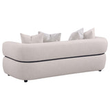 Jeanette Beige 2-Piece Fabric Upholstered Round Arm Living Room Set by Coaster at Eve Furniture