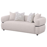Jeanette Beige 84-inch Fabric Upholstered Round Arm Sofa by Coaster at Eve Furniture