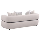 Jeanette Beige 84-inch Fabric Upholstered Round Arm Sofa by Coaster at Eve Furniture