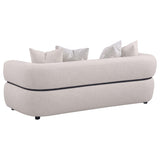 Jeanette Beige 84-inch Fabric Upholstered Round Arm Sofa by Coaster at Eve Furniture