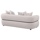Jeanette Beige 84-inch Fabric Upholstered Round Arm Sofa by Coaster at Eve Furniture