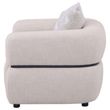 Jeanette Beige Fabric Upholstered Round Arm Accent Chair by Coaster at Eve Furniture