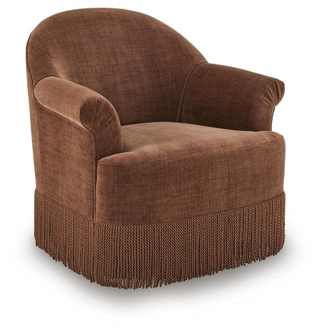 Jeanwell Clay Swivel Accent Chair by Ashley at Eve Furniture