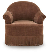 Jeanwell Clay Swivel Accent Chair by Ashley at Eve Furniture