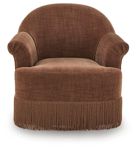 Jeanwell Clay Swivel Accent Chair by Ashley at Eve Furniture