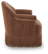 Jeanwell Clay Swivel Accent Chair by Ashley at Eve Furniture