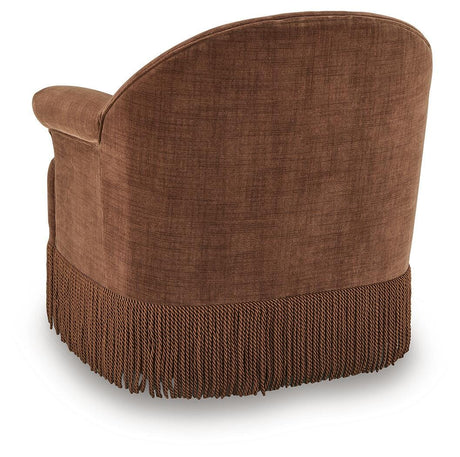 Jeanwell Clay Swivel Accent Chair by Ashley at Eve Furniture