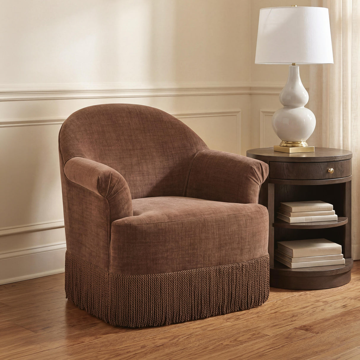Jeanwell Clay Swivel Accent Chair