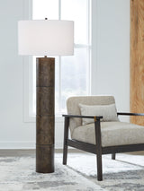 Jebson Dark Bronze Finish Floor Lamp by Ashley at Eve Furniture
