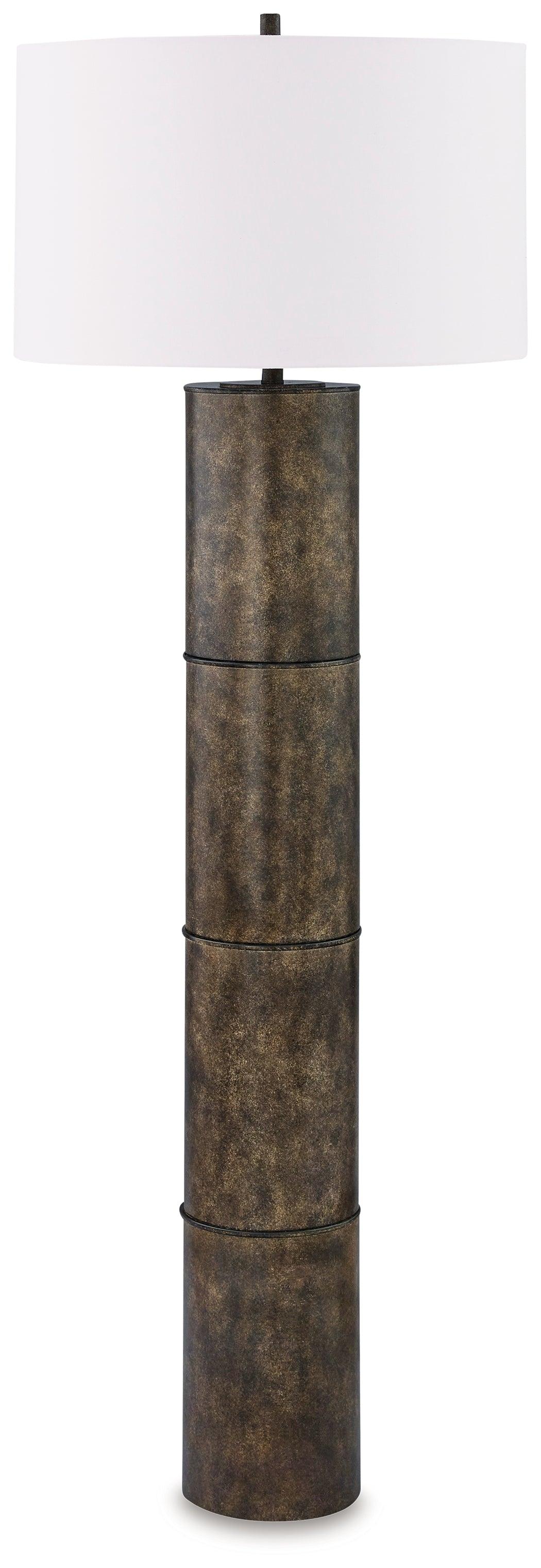 Jebson Dark Bronze Finish Floor Lamp by Ashley at Eve Furniture
