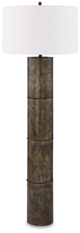 Jebson Dark Bronze Finish Floor Lamp by Ashley at Eve Furniture