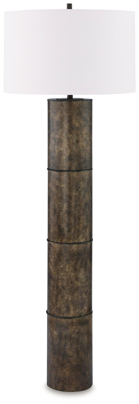 Jebson Dark Bronze Finish Floor Lamp by Ashley at Eve Furniture
