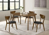 Jedda Dark Walnut/Black 5-piece Oval Dining Table Set by Coaster at Eve Furniture