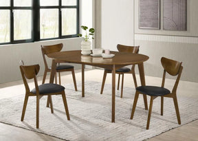 Jedda Dark Walnut/Black 5-piece Oval Dining Table Set by Coaster at Eve Furniture