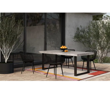 Jedrik Outdoor Dining Table - Dark Grey - Large by Moe's Home at Eve Furniture