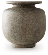 Jedwick Gray/Brown Vase by Ashley at Eve Furniture