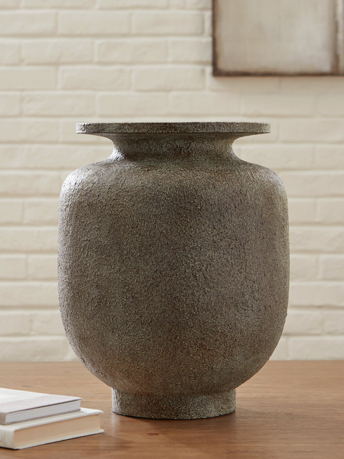Jedwick Gray/Brown Vase by Ashley at Eve Furniture