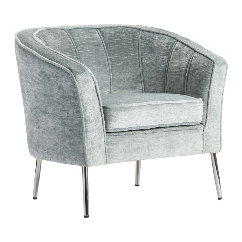 Jefferson Gray/Silver Accent Chair by Crestview at Eve Furniture