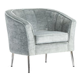 Jefferson Gray/Silver Accent Chair by Crestview at Eve Furniture