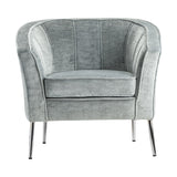 Jefferson Gray/Silver Accent Chair by Crestview at Eve Furniture