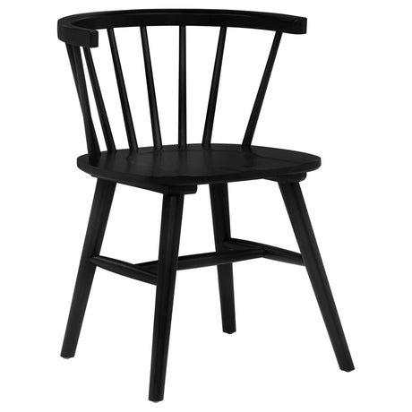 Jeffries Black Windsor Wood Dining Side Chair (Set of 2) by Coaster at Eve Furniture