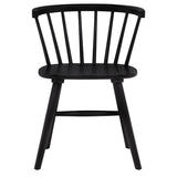Jeffries Black Windsor Wood Dining Side Chair (Set of 2) by Coaster at Eve Furniture