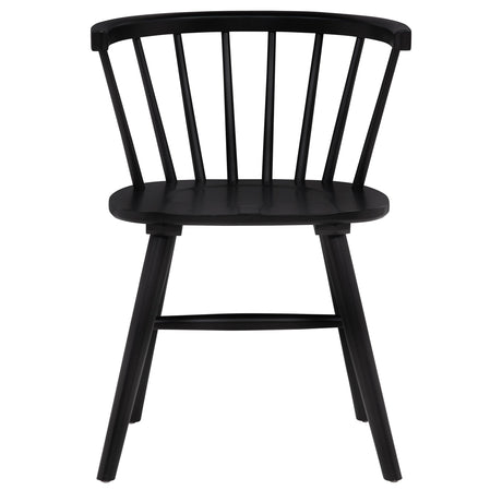 Jeffries Black Windsor Wood Dining Side Chair (Set of 2) by Coaster at Eve Furniture