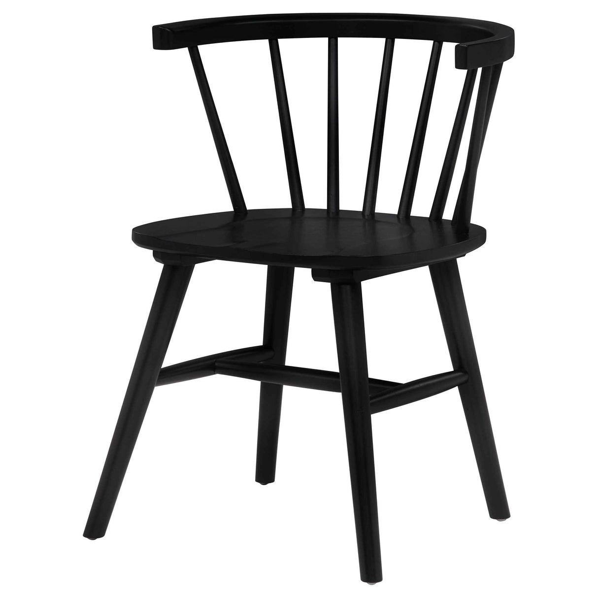 Jeffries Black Windsor Wood Dining Side Chair (Set of 2) by Coaster at Eve Furniture
