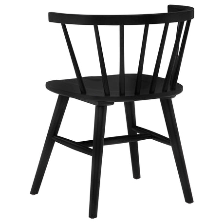Jeffries Black Windsor Wood Dining Side Chair (Set of 2) by Coaster at Eve Furniture