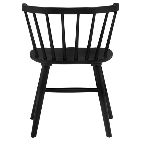 Jeffries Black Windsor Wood Dining Side Chair (Set of 2) by Coaster at Eve Furniture
