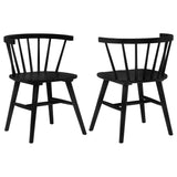 Jeffries Black Windsor Wood Dining Side Chair (Set of 2) by Coaster at Eve Furniture