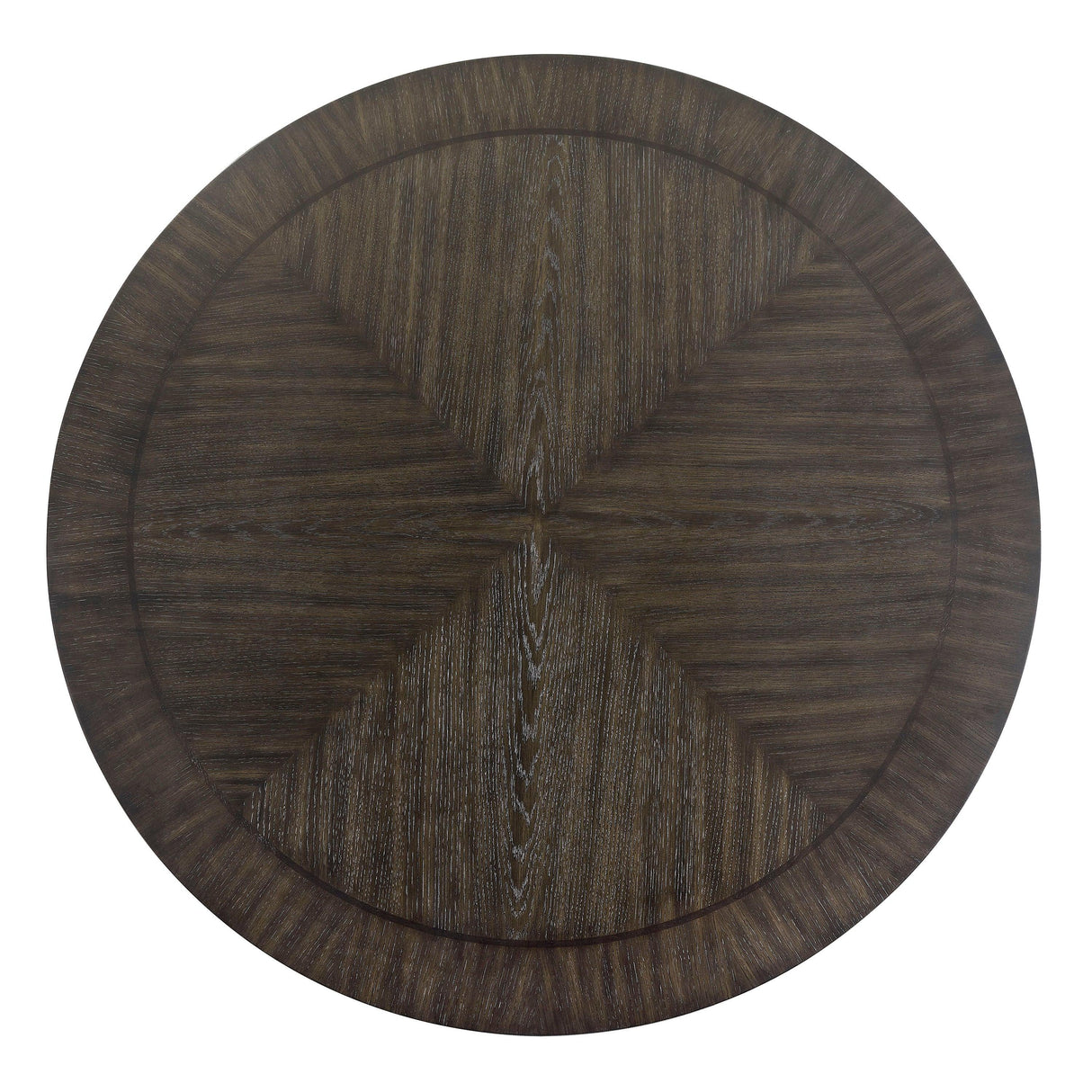 Jeffries Expresso Round Dining Table with Lazy Susan by Crown Mark at Eve Furniture
