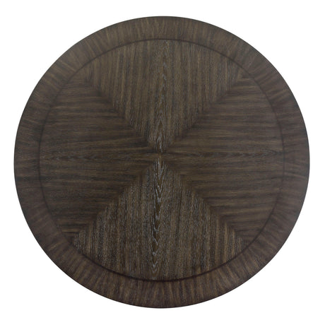 Jeffries Expresso Round Dining Table with Lazy Susan by Crown Mark at Eve Furniture