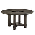 Jeffries Expresso Round Dining Table with Lazy Susan by Crown Mark at Eve Furniture