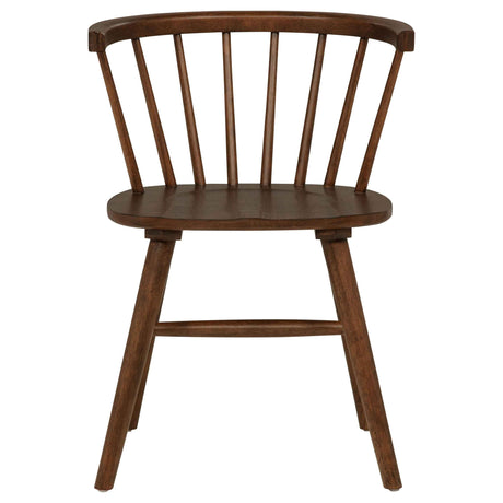 Jeffries Walnut Windsor Wood Dining Side Chair (Set of 2) by Coaster at Eve Furniture