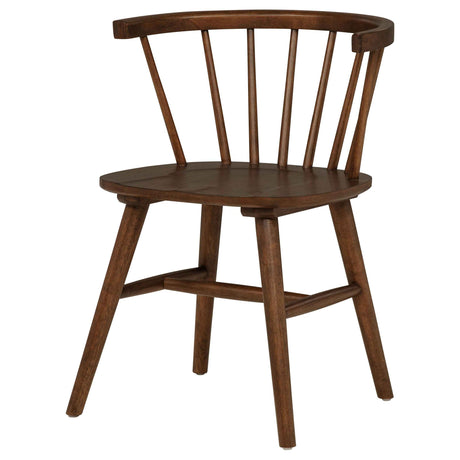 Jeffries Walnut Windsor Wood Dining Side Chair (Set of 2) by Coaster at Eve Furniture