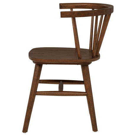 Jeffries Walnut Windsor Wood Dining Side Chair (Set of 2) by Coaster at Eve Furniture