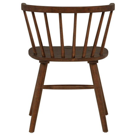Jeffries Walnut Windsor Wood Dining Side Chair (Set of 2) by Coaster at Eve Furniture