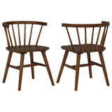 Jeffries Walnut Windsor Wood Dining Side Chair (Set of 2) by Coaster at Eve Furniture