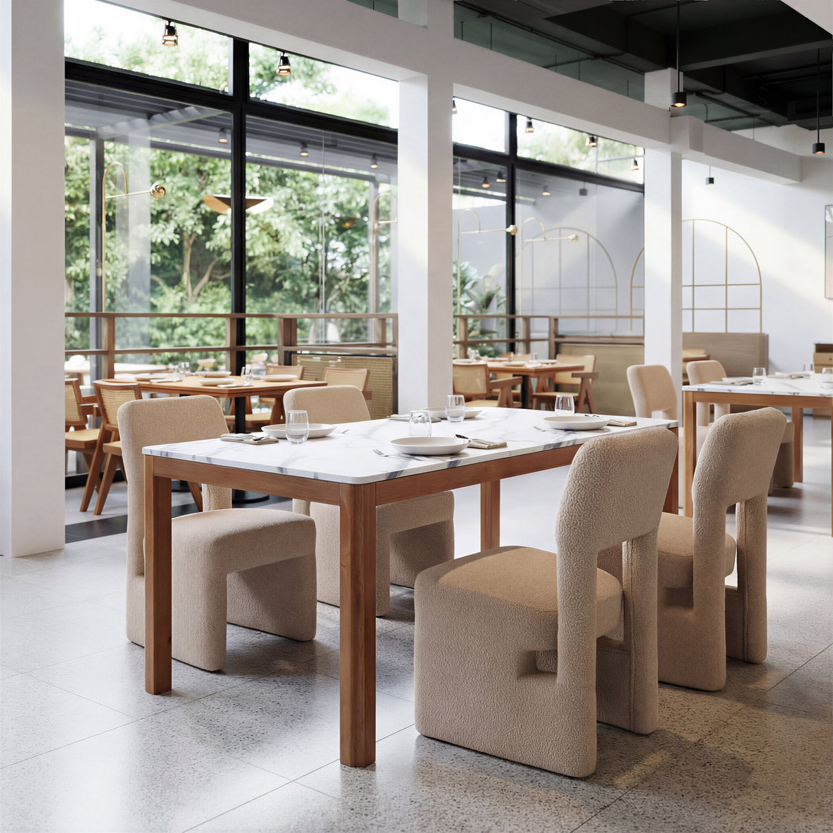 Jemy White Dining Table by Zuomod at Eve Furniture