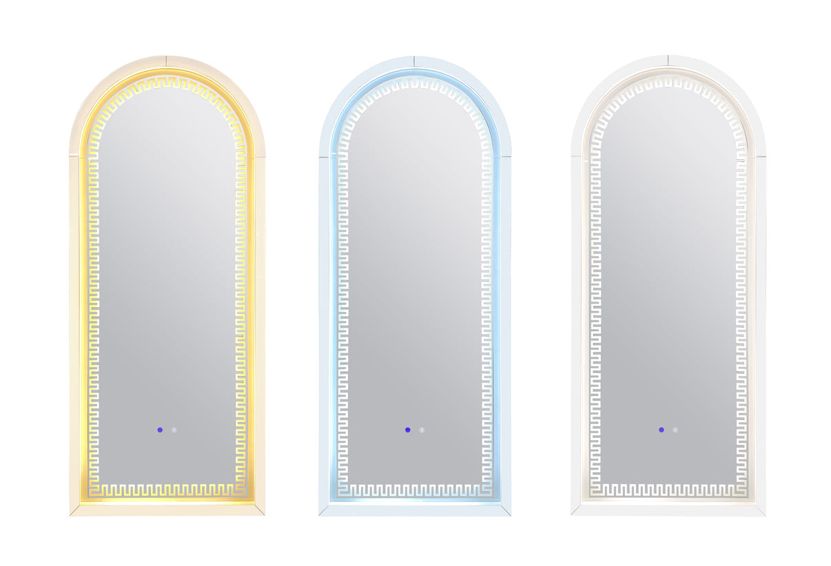 Jeni Mirror White Floor Mirror by New Era Innovations at Eve Furniture
