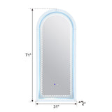 Jeni Mirror White Floor Mirror by New Era Innovations at Eve Furniture